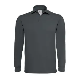 Langärmeliges Polo-Shirt B&C Heavymill image-0