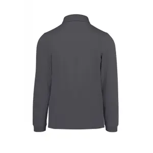 Long sleeve polo shirt B&C 180 image-2