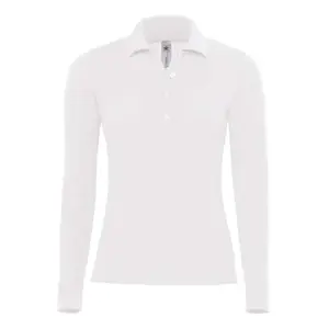 Polo-Shirt mit langen Ärmeln, Damen B&C Safran image-0