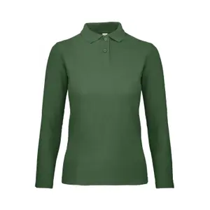 Polo-Shirt mit langen Ärmeln, Damen B&C ID.001 image-0
