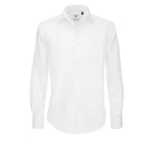 Langarm-Stretch-Shirt B&C Black Tie image-0