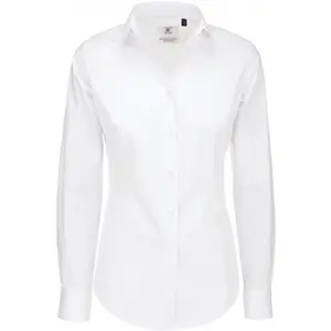 Langarm-Stretch-Shirt für Frauen B&C Black Tie image-0
