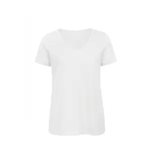 Women's v-neck T-shirt B&C Organic Inspire image-0