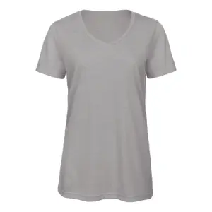 T-Shirt mit V-Ausschnitt, Damen B&C Triblend image-0
