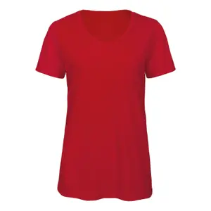 T-Shirt mit V-Ausschnitt, Damen B&C Triblend image-0