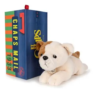 Sitting plush toy in gift box B.T. CHAPS Bertha le Bulldog image-2