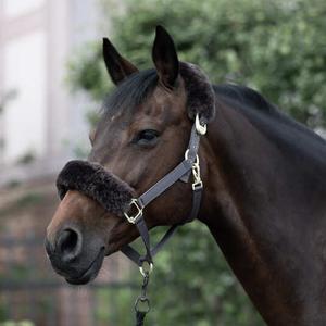 Licol pour cheval avec peau de mouton B Vertigo Laurier image-1