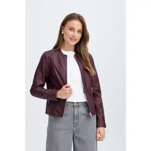 Leather jacket woman b.young Acom image-3