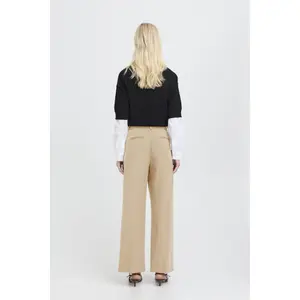 Women's wide leg cropped trousers b.young Danta image-3