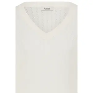 Women's V-neck sweater b.young BYMmorla Pointelle image-0