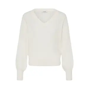 Women's V-neck sweater b.young BYMmorla Pointelle image-1