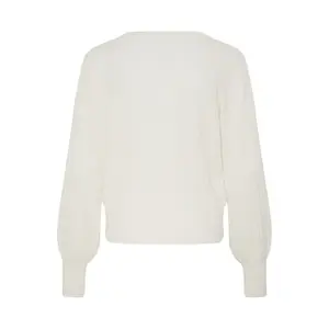 Women's V-neck sweater b.young BYMmorla Pointelle image-2