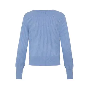 Women's V-neck sweater b.young BYMmorla Pointelle image-3