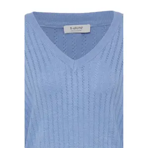 Women's V-neck sweater b.young BYMmorla Pointelle image-5