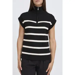 Ärmelloser Reißverschluss-Pullover Damen b.young BYMmorla image-1