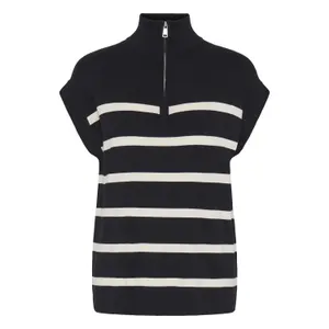 Ärmelloser Reißverschluss-Pullover Damen b.young BYMmorla image-5