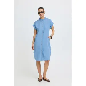 Kleid Hemd Kurzarm Damen b.young BYKosmo Ms image-1