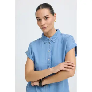 Kleid Hemd Kurzarm Damen b.young BYKosmo Ms image-6