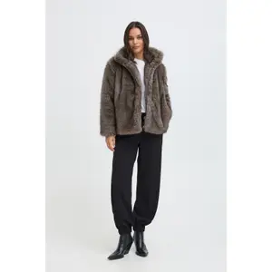 Women's faux fur jacket b.young BYCeriko image-4