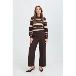 Γυναικείο ριγέ πουλόβερ b.young BYMagio Jumper 2 image-3