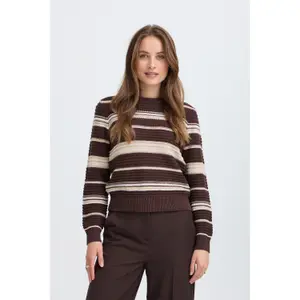 Γυναικείο ριγέ πουλόβερ b.young BYMagio Jumper 2 image-4