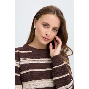 Γυναικείο ριγέ πουλόβερ b.young BYMagio Jumper 2 image-6