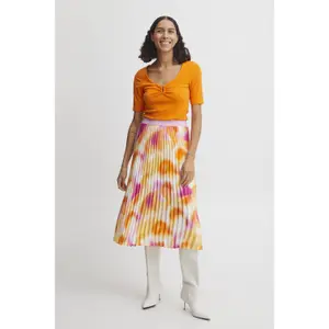 Pleated skirt for women b.young Elano AOP image-1
