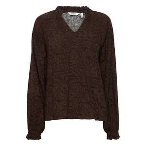 Blusa de cuello redondo de mujer b.young Josa Frill image-0