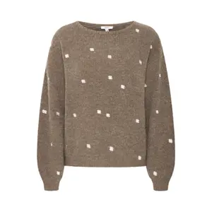 20815284-203293-pullover-femme-b-young-otiki-embroidery-jumper-walnut-mix