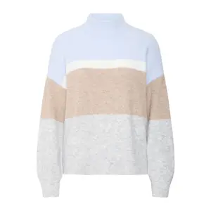 Jersey de cuello alto a rayas para mujer b.young Omea 2 image-0