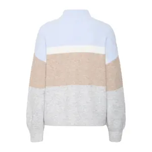 Jersey de cuello alto a rayas para mujer b.young Omea 2 image-3