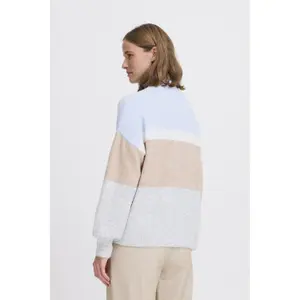 Jersey de cuello alto a rayas para mujer b.young Omea 2 image-4