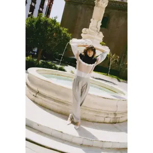 Jersey de cuello alto a rayas para mujer b.young Omea 2 image-5