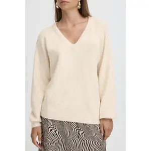 Damen V-Ausschnitt Pulli b.young Omea 2 image-3