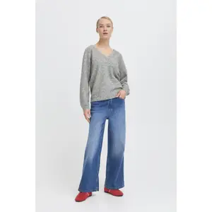 Damen V-Ausschnitt Pulli b.young Omea 2 image-2