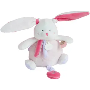 Baby nat' pink rabbit music box image-1