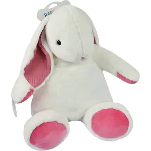 Baby nat' plush rabbit pyjama case Litchi image-0