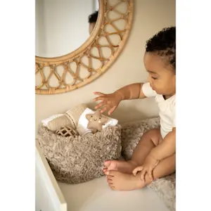 Baby Chest of Drawers Storage Basket Baby's Only Snow image-2