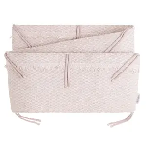 Baby Girl Cot Bumper Baby's Only Happiness image-0