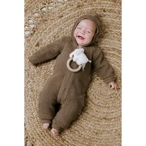 Baby Hooded Sleepsuit Baby's Only Soul Teddy image-2