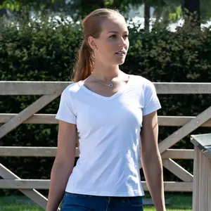 V-Neck T-Shirt Women Back on Track image-1