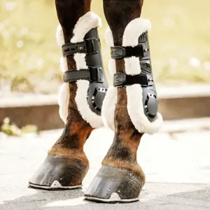 Synthetic sheepskin lined horse boots Back on Track Airflow image-2