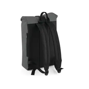 Reflective backpack with roll-top closure Bag Base image-1