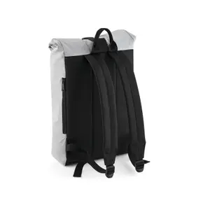 Reflective backpack with roll-top closure Bag Base image-1