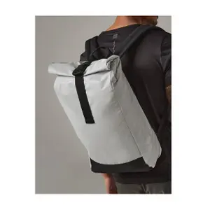 Reflective backpack with roll-top closure Bag Base image-2
