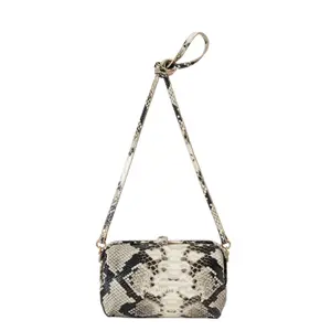 Cream Python Effect Handbag for Women Balagan Rofe M