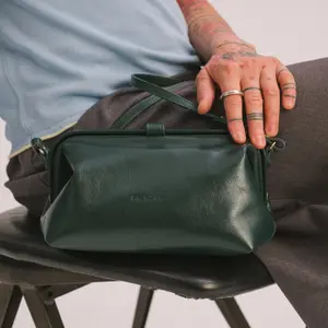 Dark Green Handbag Women Balagan Rofe M image-1