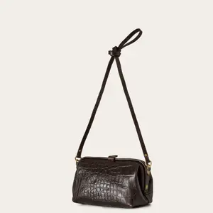Women's Crocodile Effect Handbag Balagan Rofe M image-3
