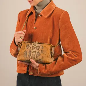 Ginger Python Effect Handbag for Women Balagan Rofe M image-1