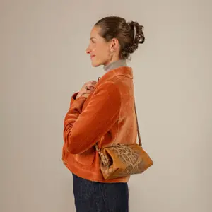 Ginger Python Effect Handbag for Women Balagan Rofe M image-2